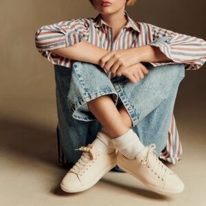 Sezane Cream Sneakers Jack Trainers